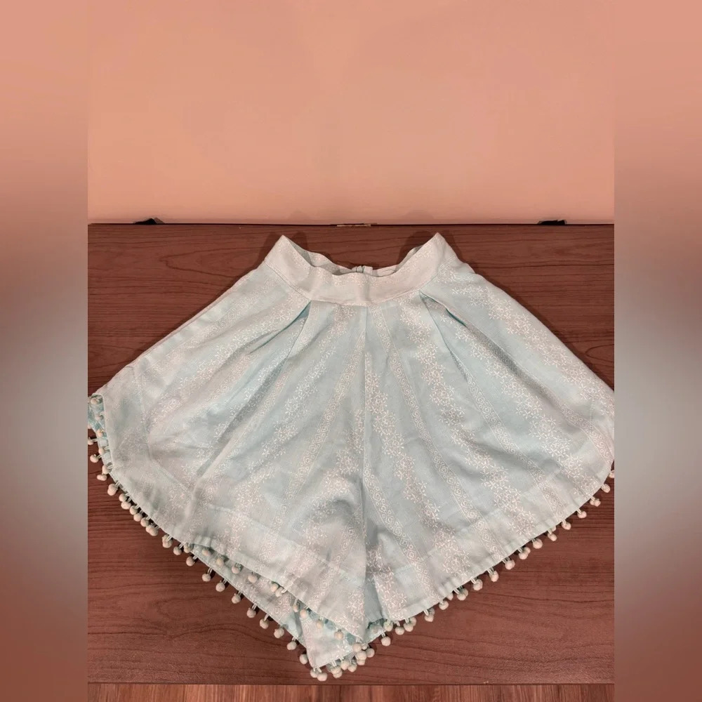 RRP$960 Women’s Set Berla Couture Blue Blouse Shorts - Picture 11 of 12